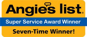 Angies List Super Service Award Winner - Seven-Time winner badge award to Ace Exterminating Co.