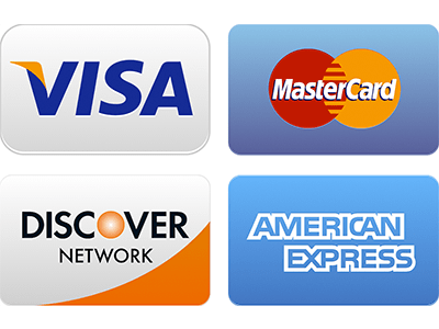 Ace Exterminating Co. accepts all major credit cards - Visa, MasterCard, Discover, American Express